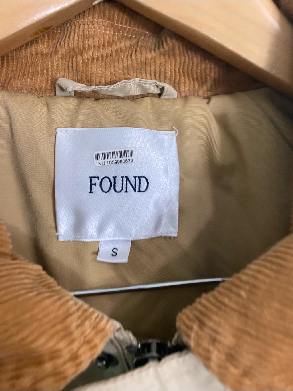 Found Fisherman Jacket Barn Brown Beige Small — image 3 of 7